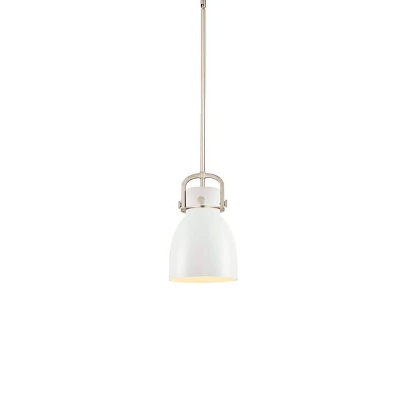 Innovations Lighting 410-1SS-12-8 Newton Bell Pendant Newton Bell 8" - Satin Nickel