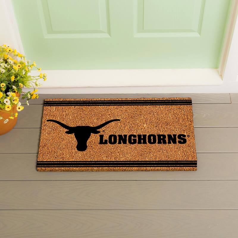 University of Texas Monochrome Indoor/Outdoor Coir Door Mat - 28" x 16"