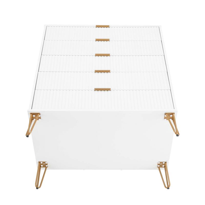 Manhattan Comfort 2-Piece Dumbo Modern 5-Drawer Tall Dresser Nightstand Set