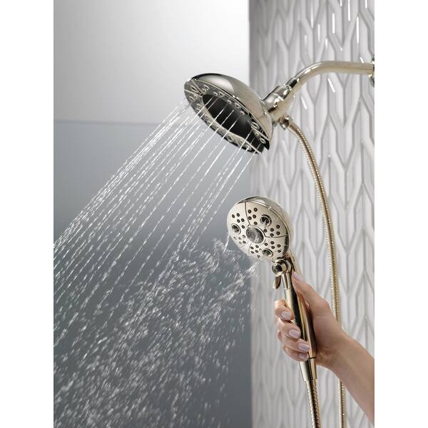 Delta 58480 Pk 1 75 Gpm In2ition 2 In 1 Multi Function Shower Head And Overstock 16318238 Chrome