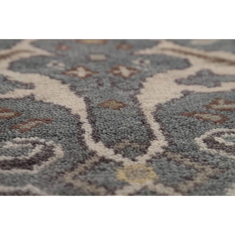 Oushak Style Runner Rug Hand-Knotted Transitional Wool Carpet - 2'6"x 7'11"