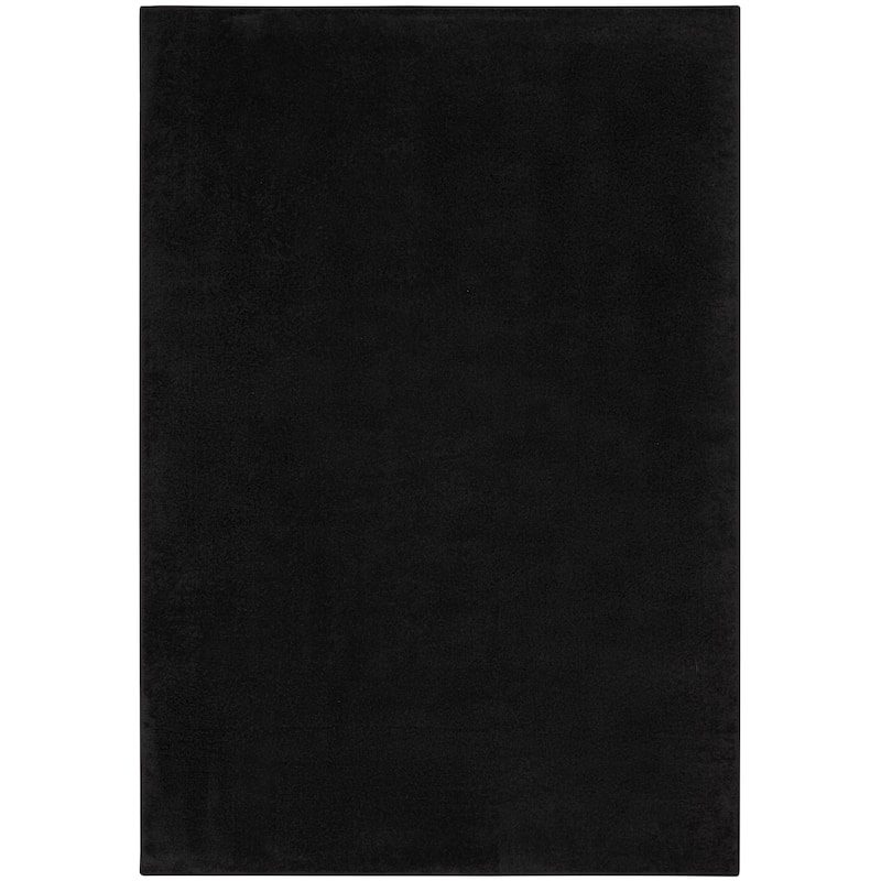 Nourison Modern Solid Indoor/Outdoor Area Rug - 5' x 8' - Black