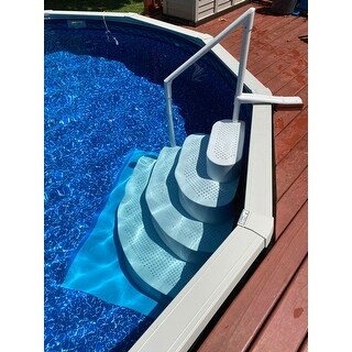 Wedding Cake Above Ground Pool Step With Liner Pad White Overstock 11606731