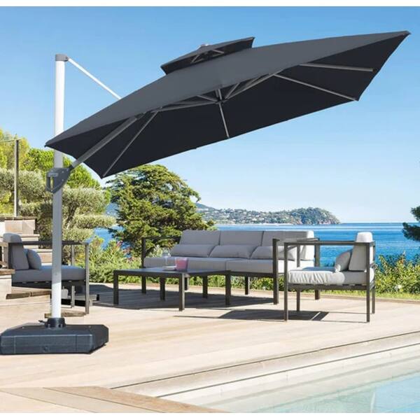 10' X 10' Square Patio Umbrella Aluminum Frame Cantilever Umbrella Large Outdoor  Umbrella Windproof Offset Umbrella Heavy Duty - Bed Bath & Beyond - 38986708
