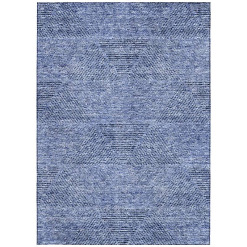 HomeRoots Geometric Transitional Rectangle Outdoor Rug