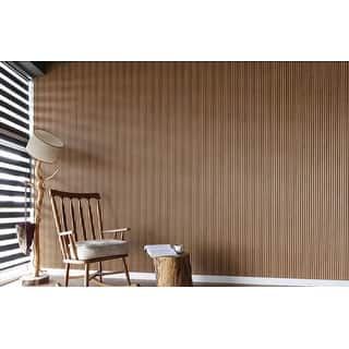 Art3d 103.94''x5.71'' Slat Wood Wall Paneling for Interior and Ceiling Decoration,4-Pack