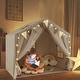 preview thumbnail 4 of 19, Costway Kids Play Tent with Door Curtains Windows Star Lights Colorful - See Details