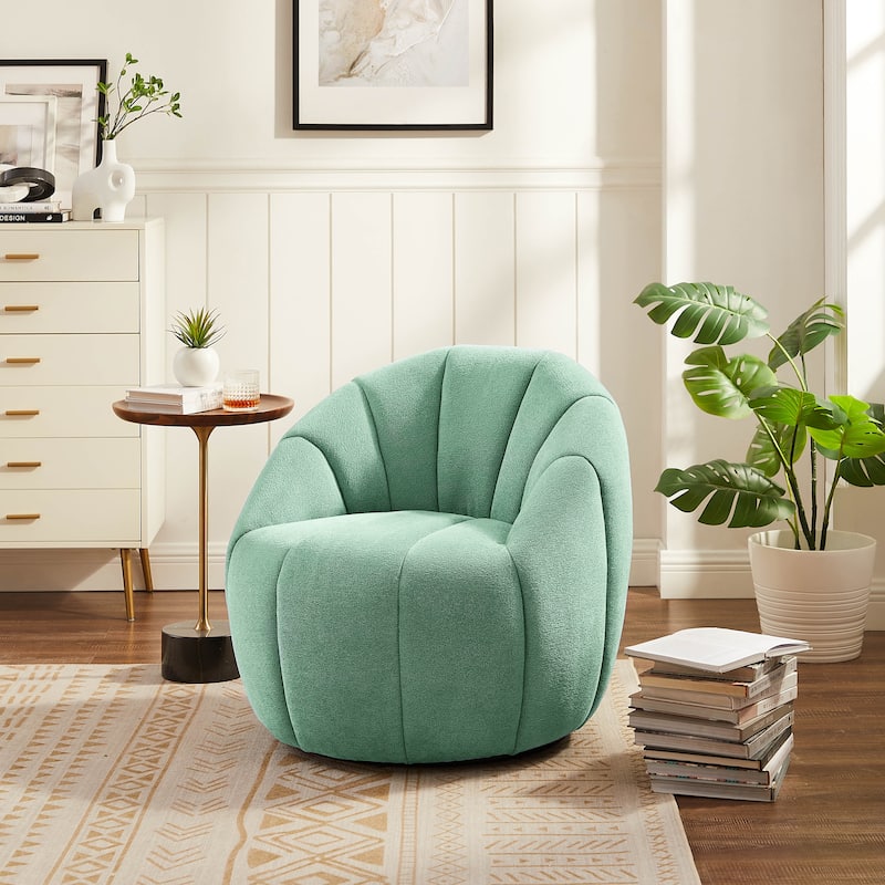 Art Leon Modern Swivel Barrel Chair