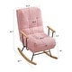 preview thumbnail 3 of 15, VECELO Rocking Chair Nursery Teddy Fabric Modern Upholstered Glider Rocker with High Backrest for Living Room & Bedroom