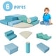 preview thumbnail 24 of 44, 6-Piece Kids Climb and Crawl Foam Play Set,Educational Activity Toys Blue