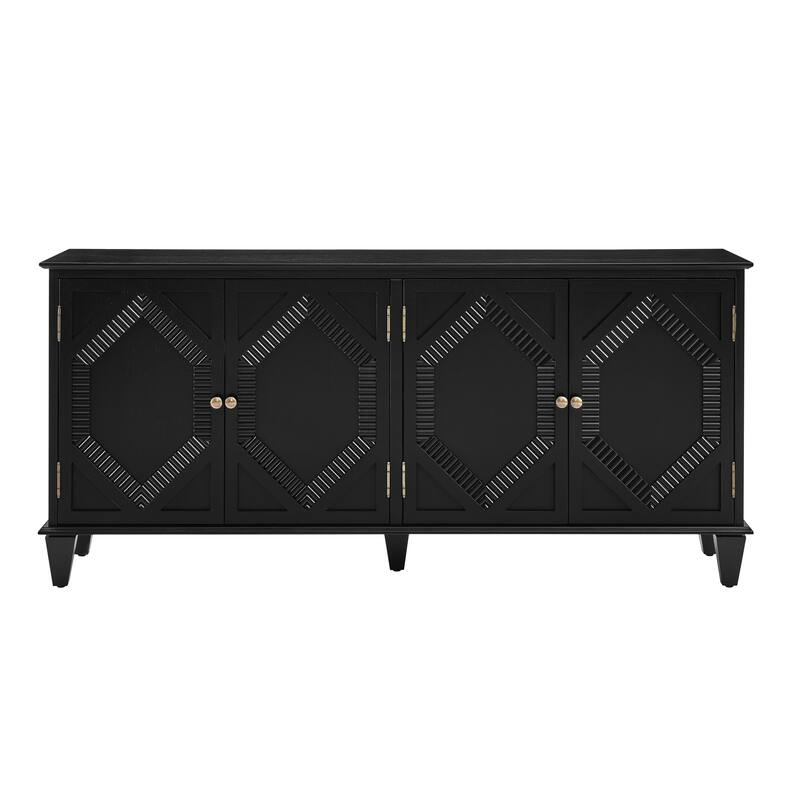 Sideboard Buffet Cabinet with Storage, Classic Credenza with Doors & Shelves, Wood Coffee Bar Accent Cabinet Console Table