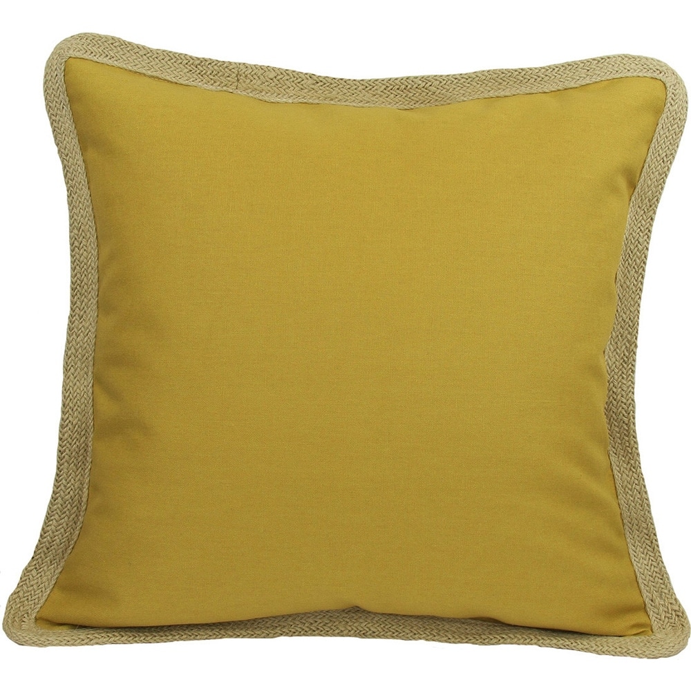 20"x20" Gold Linen Blend Zippered Pillow