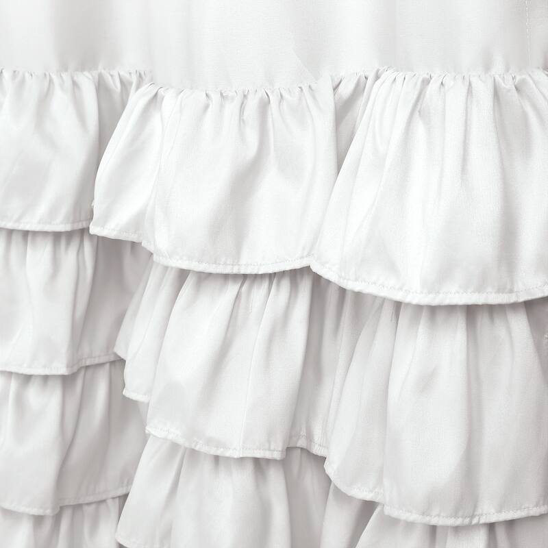 Lush Decor Allison Ruffle Window Curtain Panel Pair
