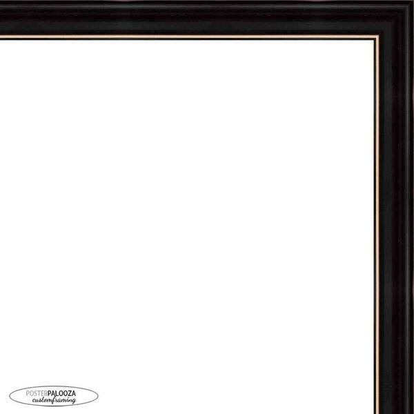 19x14 Traditional Black Complete Wood Picture Frame with UV Acrylic ...