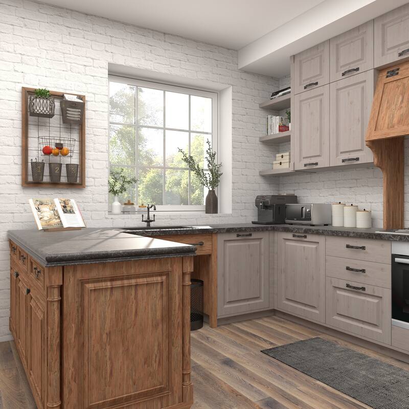 Brown Metal 1 Slot and 5 Baskets Magazine Rack Holder with Suspended Baskets and Label Slot