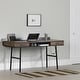 preview thumbnail 1 of 15, South Shore Edmon Desk with 2 Drawers Natural Walnut