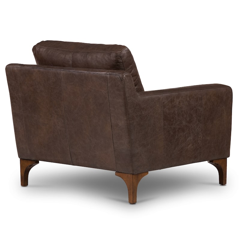 Poly & Bark Sorrento 35" Lounge Chair - Full Grain Genuine Italian Leather