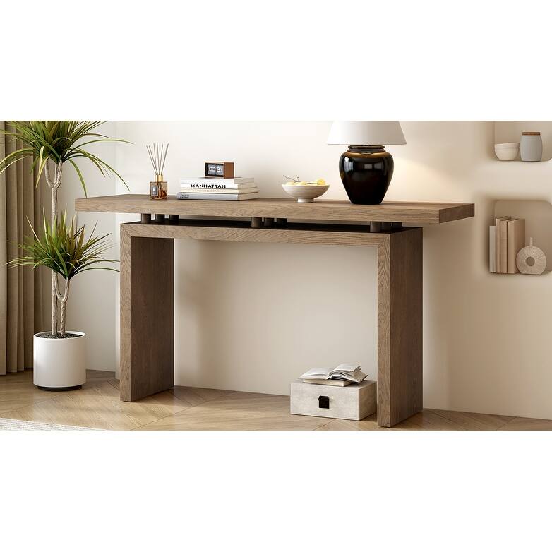 Uniquely Designed Ash Veneer Console Table