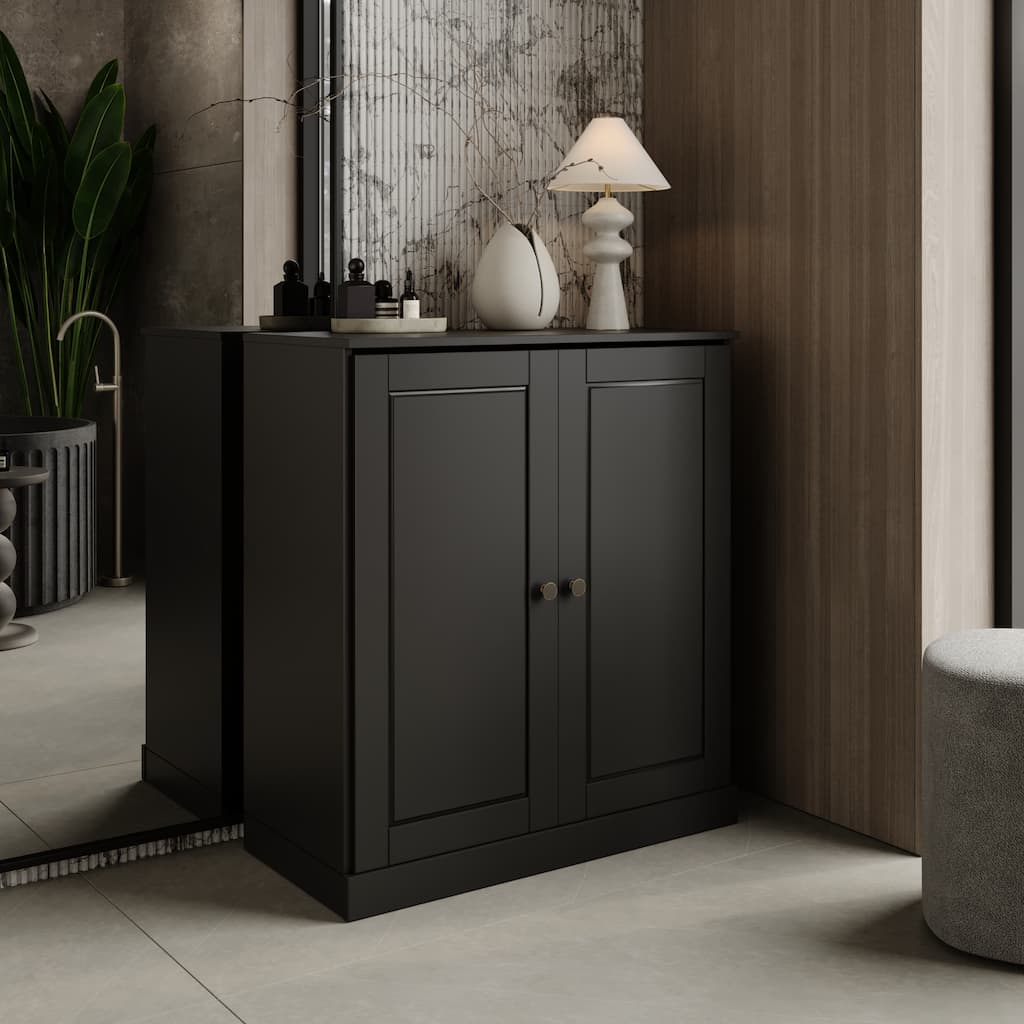 Palace Imports 100% Solid Wood 32" Bathroom Cabinet with Solid Doors and Adjustable Shelves