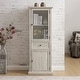 preview thumbnail 2 of 11, GDFStudio - Modern Storage Tall Cabinet with Glass Door and Drawer