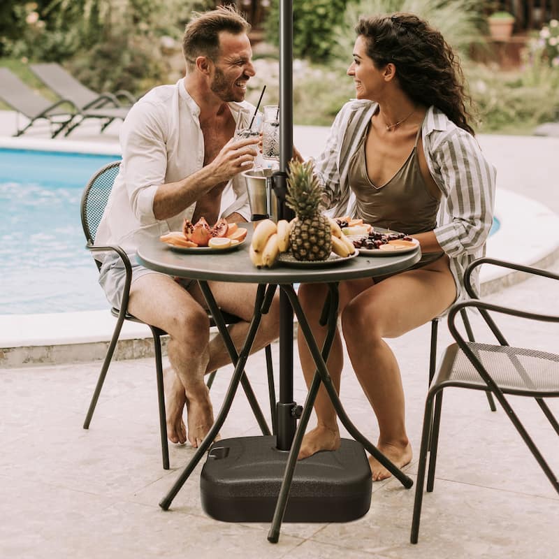 Crestlive Outdoor Patio Market Pole Umbrella Base Stand Holder Square