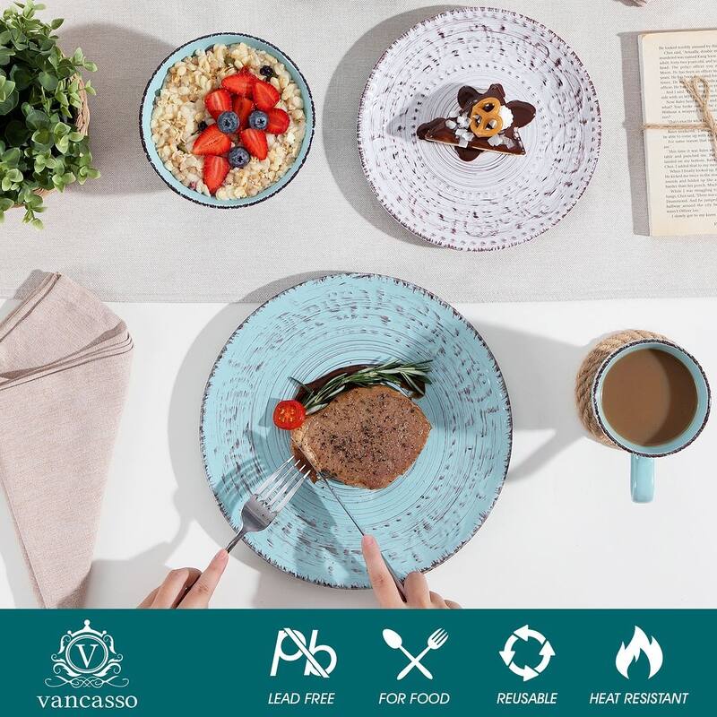 vancasso Vine 16-Piece Stoneware Dinnerware Set(Service For 4)