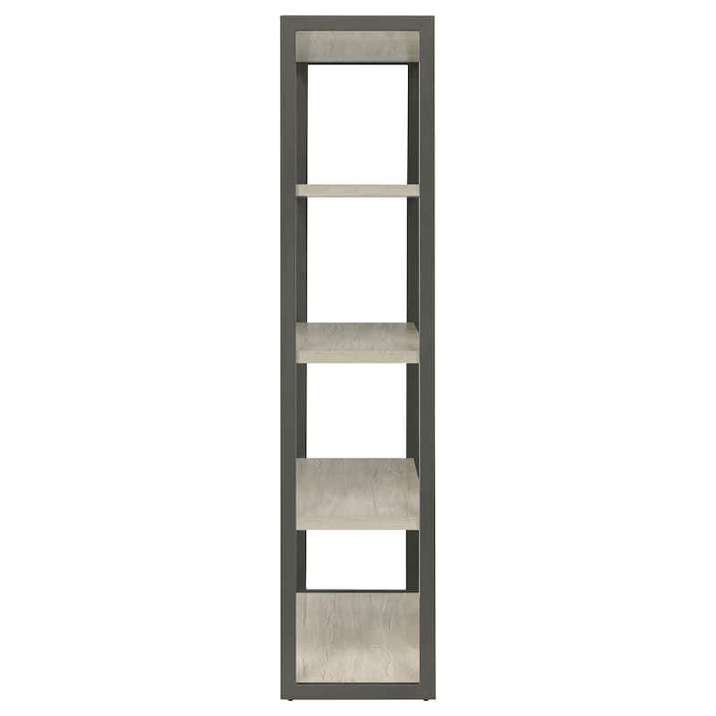 Loomis 72-inch 4-shelf Bookshelf Whitewashed Grey - 37.00" x 15.75" x 72.00"
