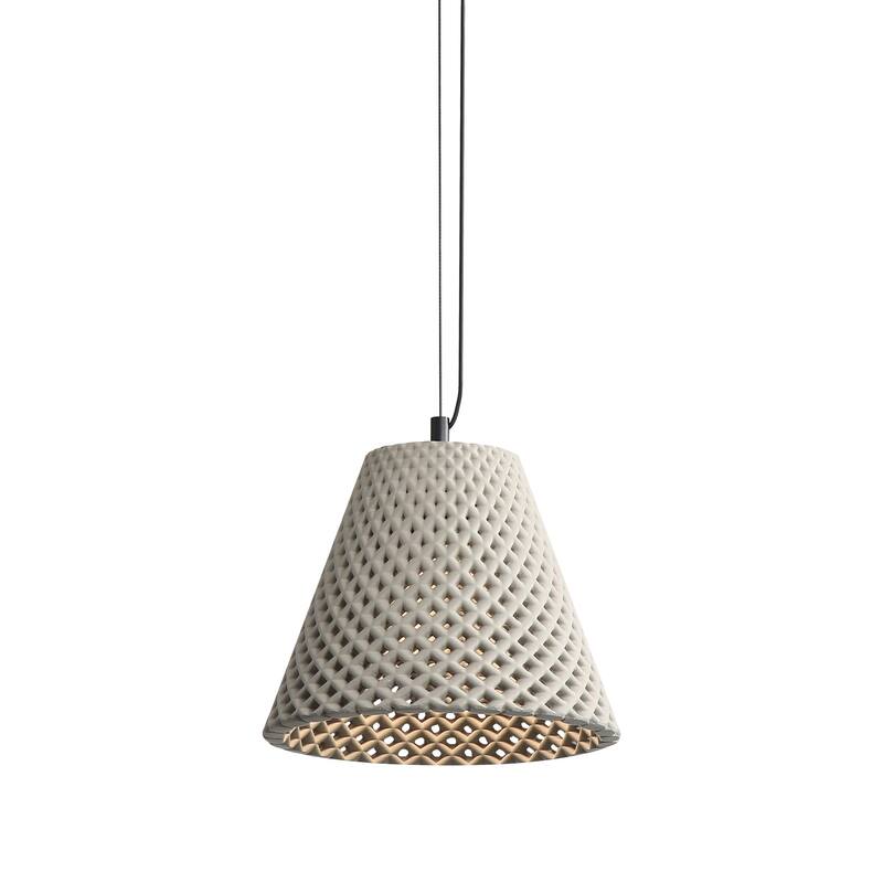 Golden Lighting Clarus 10in Integrated LED Pendant in Grey Cement - Gold