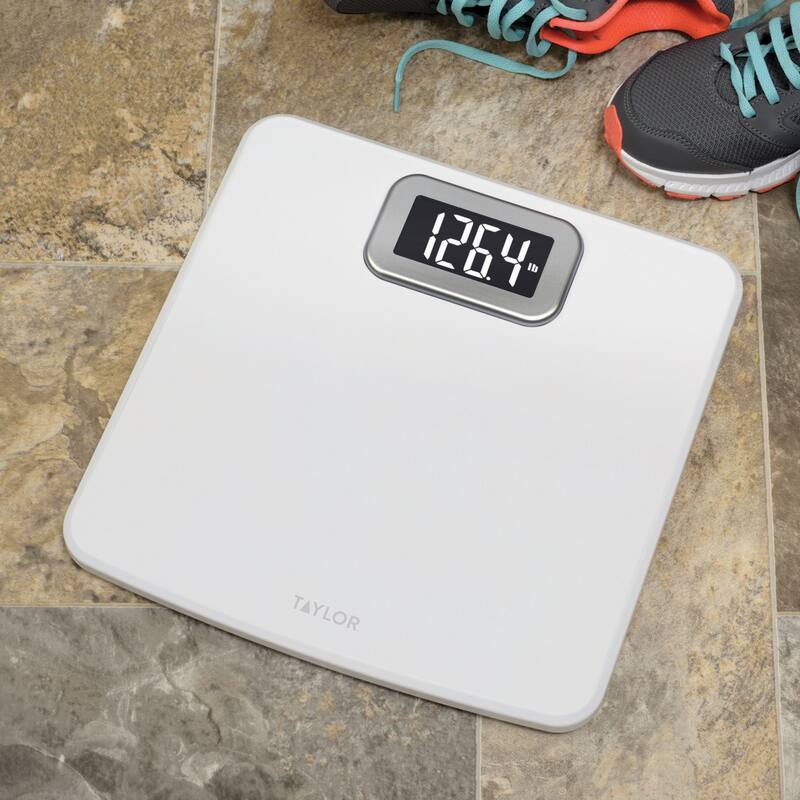 Taylor Digital Scale for Body Weight, High 400 LB Capacity, White