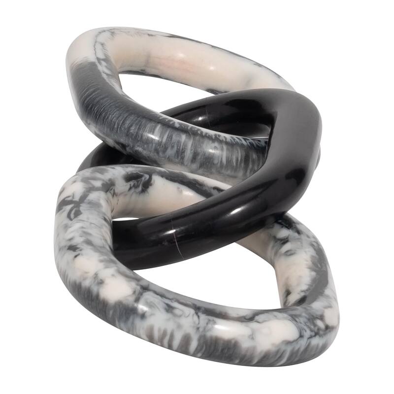 Modern Chain Linked Art Sculpture for Contemporary Spaces - 21" - 21" x 6" x 1"