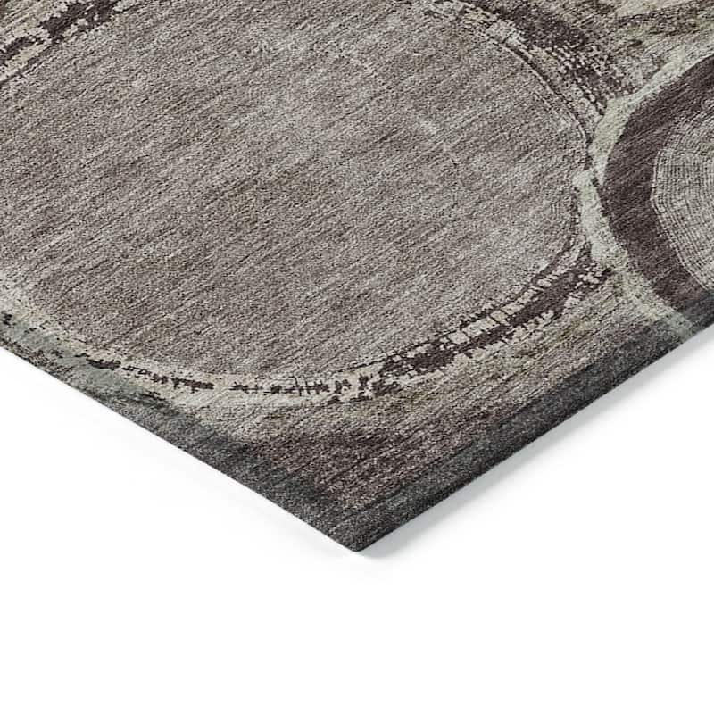 HomeRoots Faux Bois Transitional Rectangle Outdoor Rug