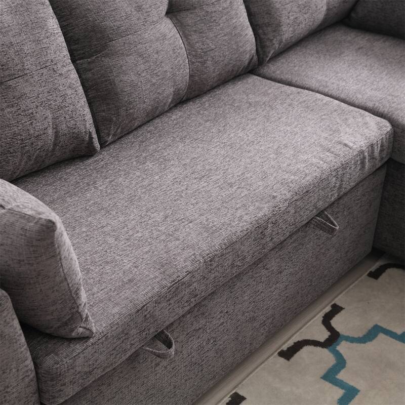 Modular Sectional Sofa L Shaped Modular Couch with Reversible Chaise