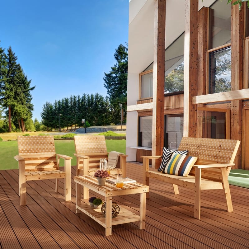 Patio Festival Stars & Stripes Wood 4-Person Seating Group