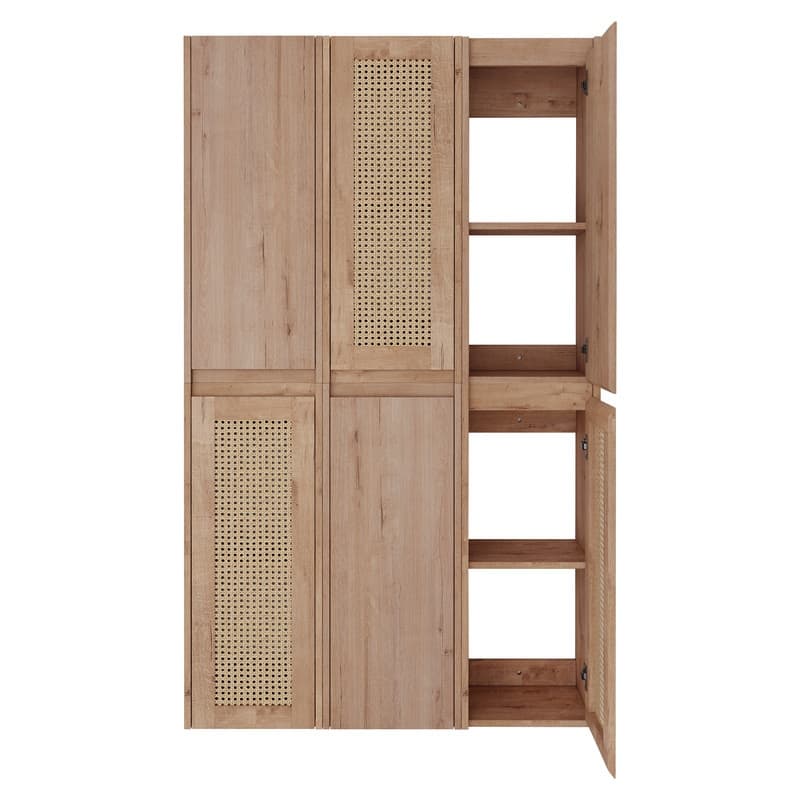 Bathroom Wall Cabinet with Soft-Closing Doors and Floating Installation Design.
