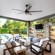 preview thumbnail 5 of 17, 65" Black Wooden 5-Blade Industrial Ceiling Fan with Light and Remote