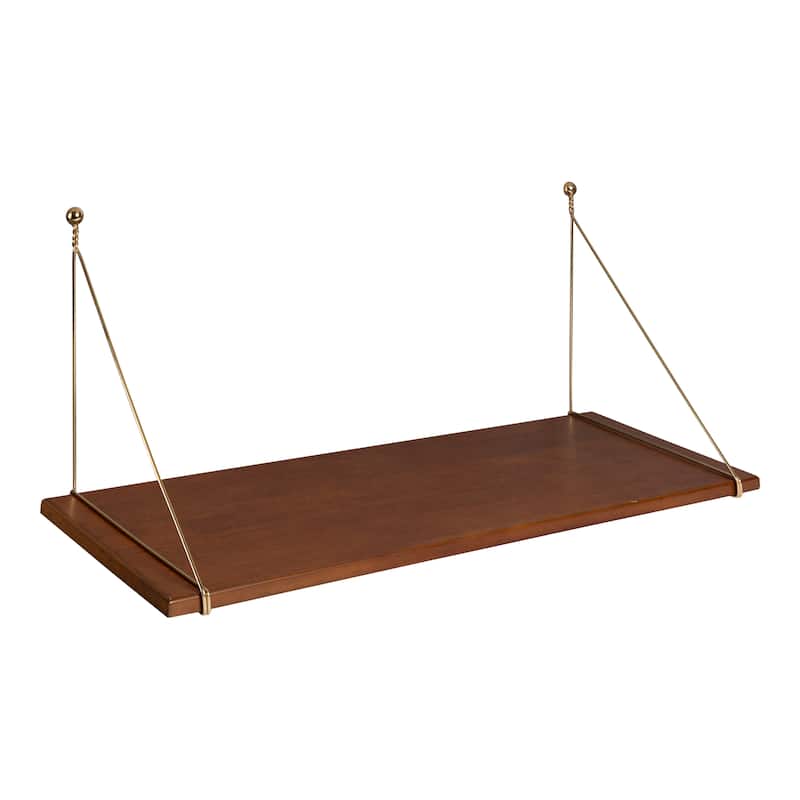 Kate and Laurel Vista Wall Mounted Wooden Desk Shelf