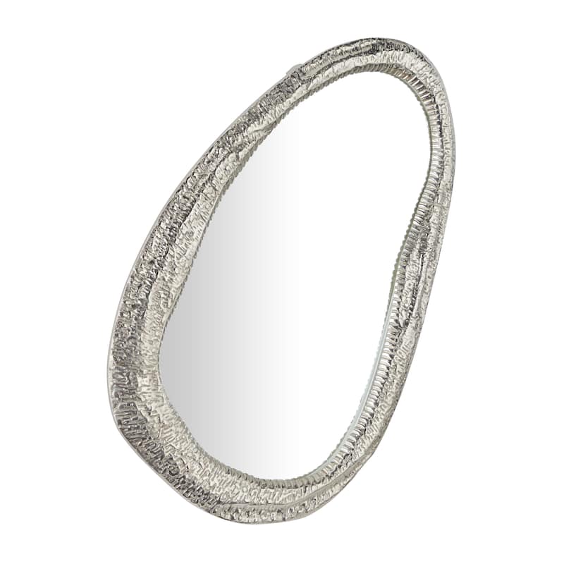 Aluminum Metal Abstract Wall Mirror - Silver or Gold - Roche River Decor