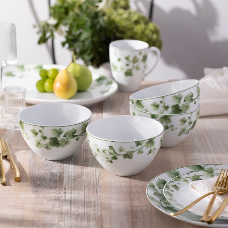 Ivy Whisper Set of 4 Cereal Bowls, 6" 29 oz.