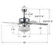 preview thumbnail 52 of 61, Bella Depot 52" Modern Reversible Crystal Ceiling Fan with Remote Control and Light Kit
