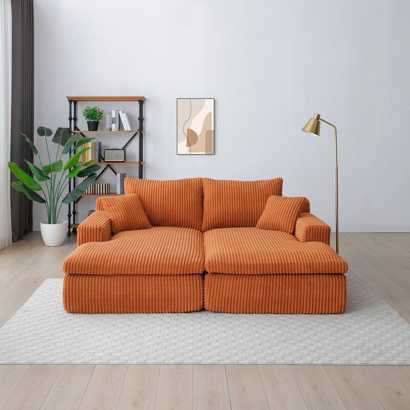 Oversized Sectional Lounge Sofa, Sleeper Sofa with Cloud Plush, Sofa Bed Loveseat Sofa for Living Room