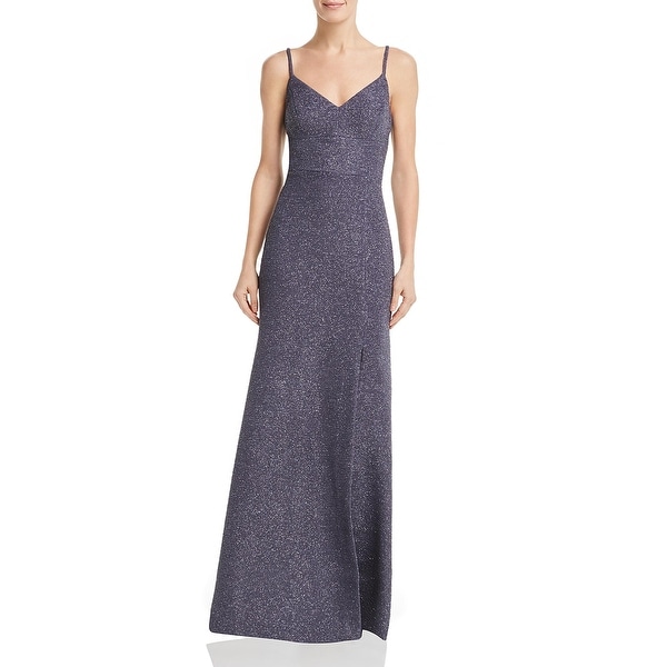 slate grey evening dress