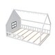 preview thumbnail 9 of 9, White Wood Playful Full Size House Bed Kids Bed with LED,Window and Fence