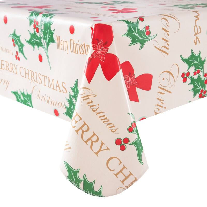 Ray Star Christmas Celebrate tablecloth High Quality Flannel Backing