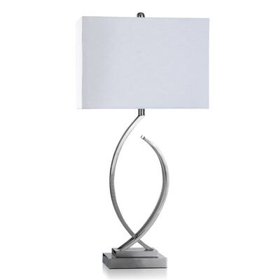 StyleCraft Brushed Steel Table Lamp