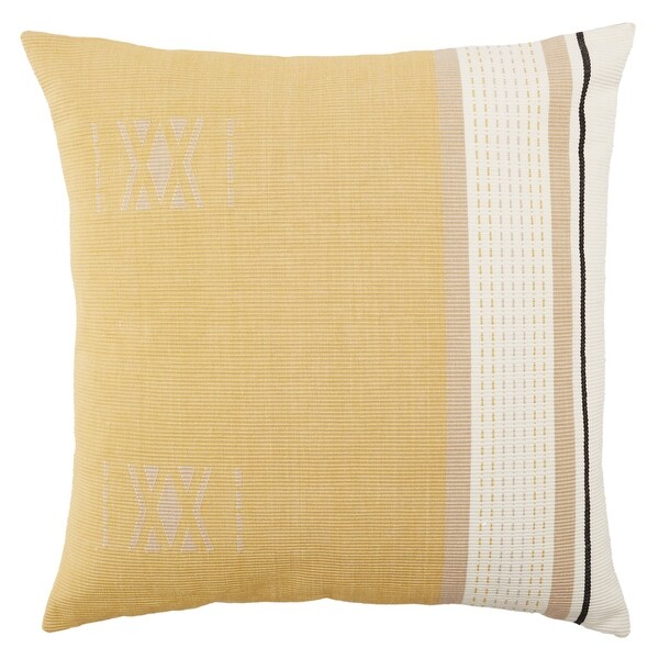 yellow striped throw pillows