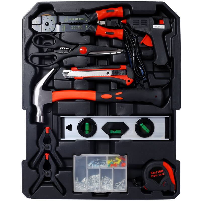 969pcs Home Repair Tool Set Kit for Men, Toolbox Storage Case with 4 Drawers, Household Tool Kit with Rolling Tool Box