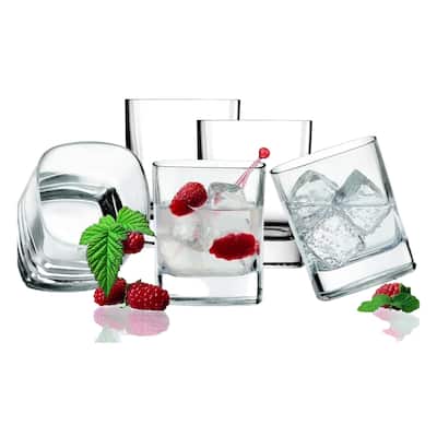 Luigi Bormioli Set of 6 Strauss DOF Drinking Glasses - 11.75 oz