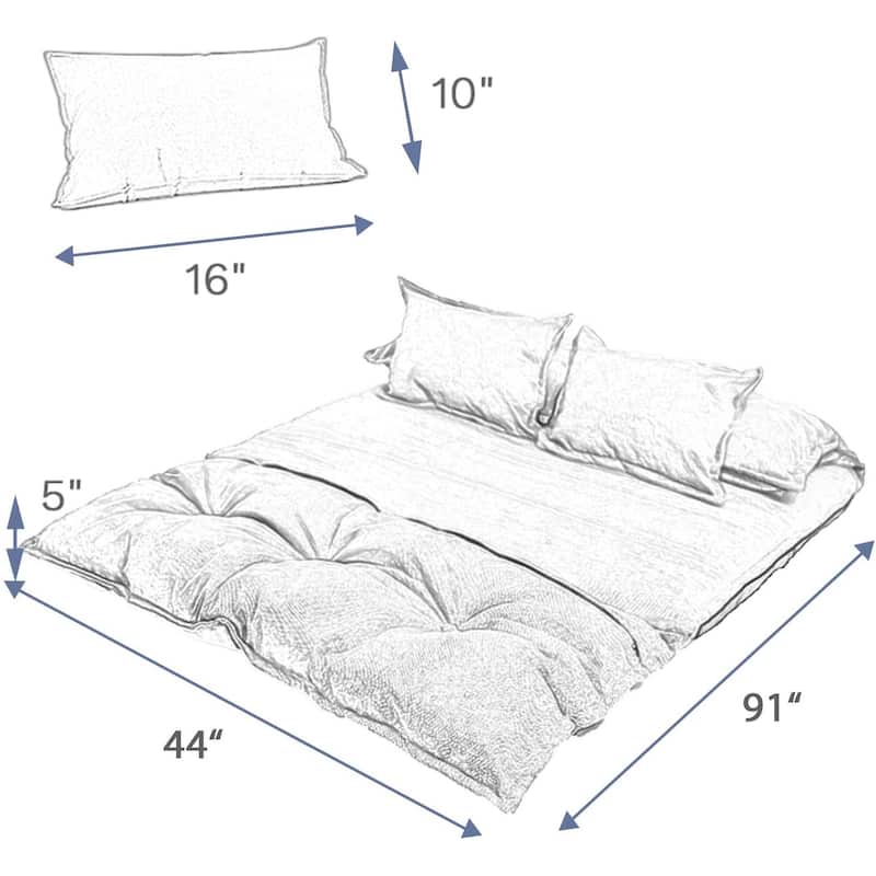 Modern Adjustable Ergonomic Fabric-Covered Sofa Bed Chair with Metal Frame