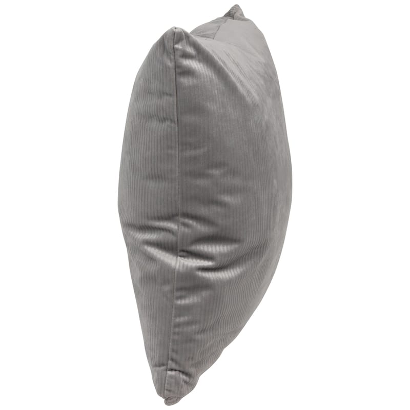 Corduroy Square Throw Pillow - 18" -Gray