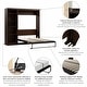 preview thumbnail 10 of 91, Pur Full Murphy Bed with Shelving Unit (84W) by Bestar